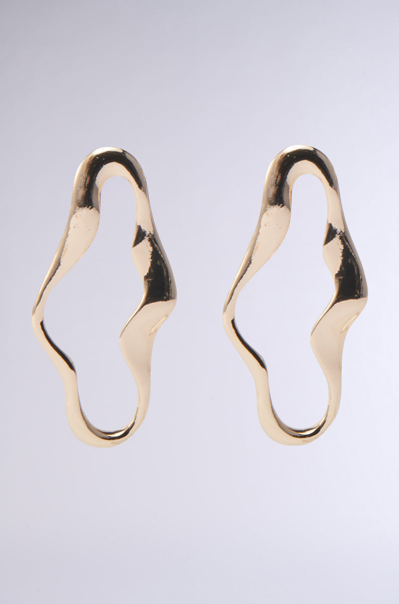 OUTTA SHAPE GOLD EARRING