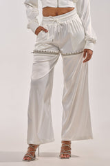 CALL BACK CUTOUT SATIN JOGGER