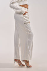 CALL BACK CUTOUT SATIN JOGGER