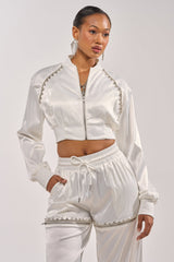 CALL BACK SATIN BOMBER