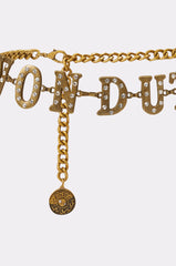 VON DUTCH RHINESTONE CHAIN BELT