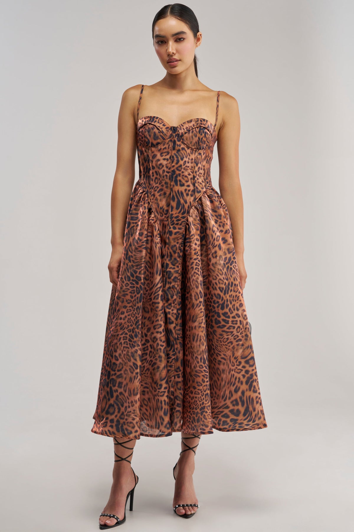 CHEETAH SISTERS MIDI DRESS