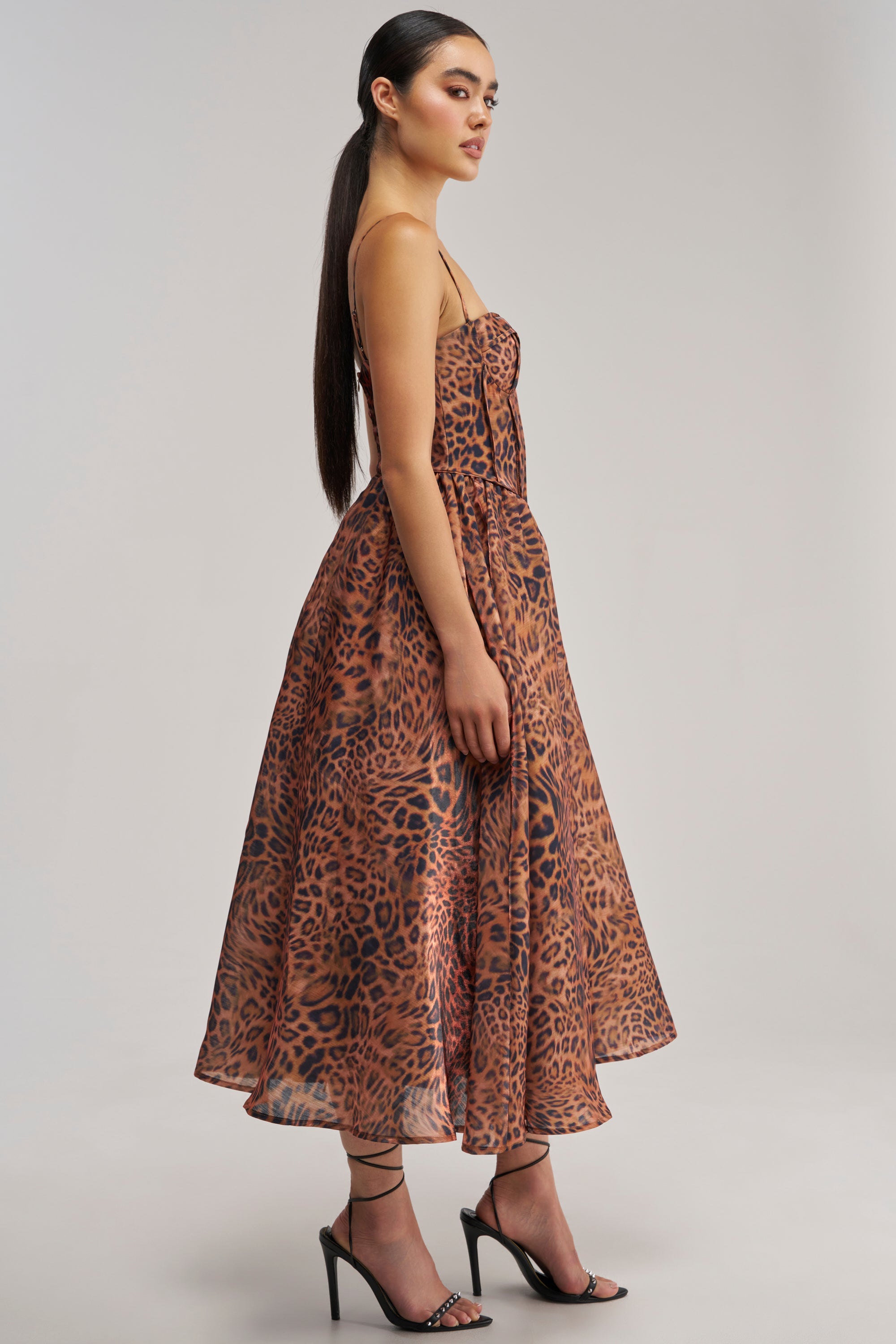 CHEETAH SISTERS MIDI DRESS