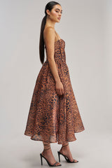 CHEETAH SISTERS MIDI DRESS