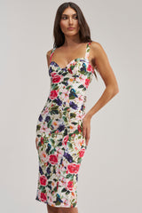 TALK IS CHEAP FLORAL MIDI DRESS