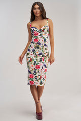 TALK IS CHEAP FLORAL MIDI DRESS
