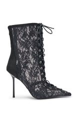 AZALEA WANG VIRTUOSO BLACK LACE STILETTO BOOTIE