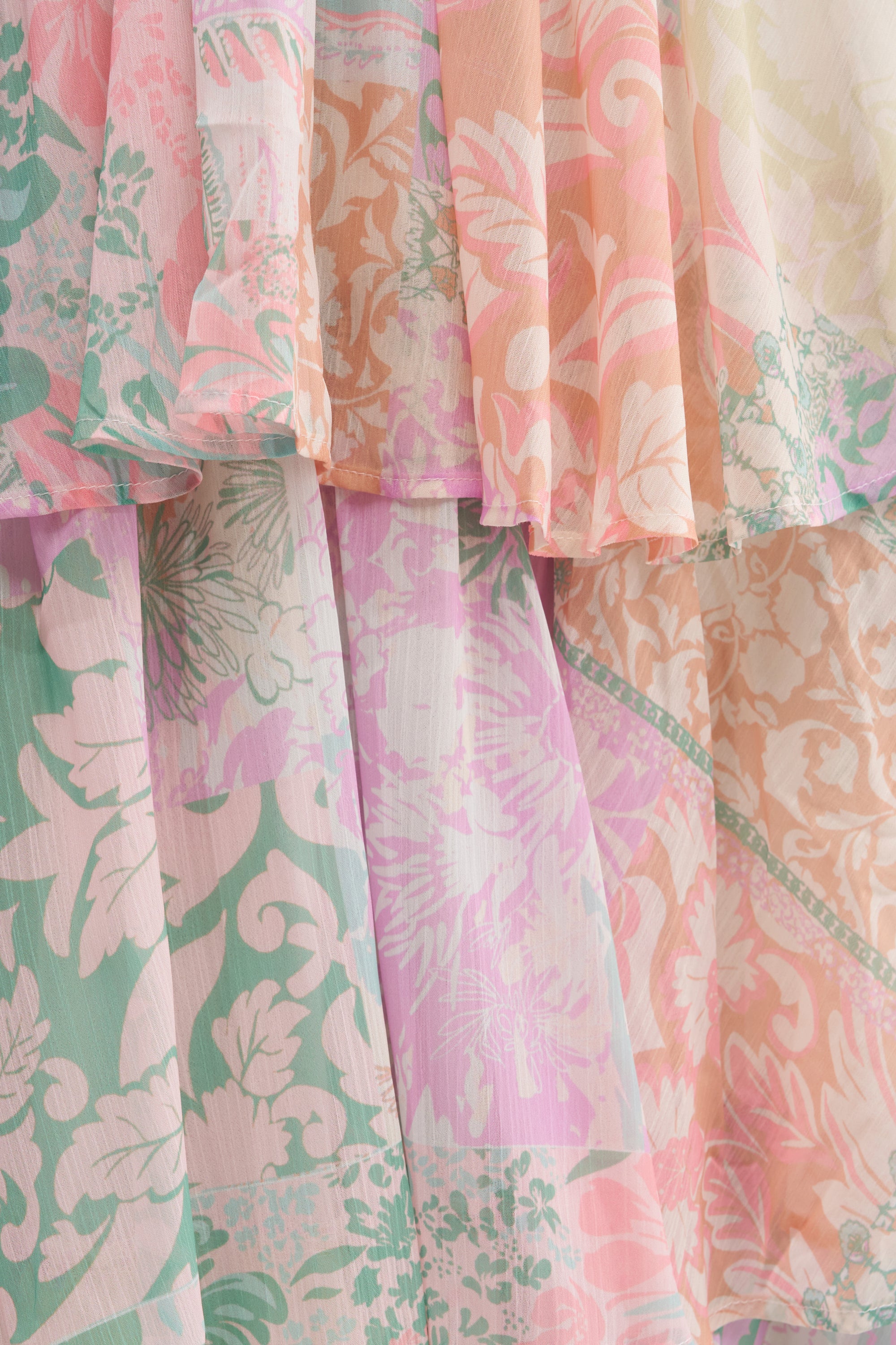 DAY DREAMER MULTICOLORED CHIFFON MAXI DRESS