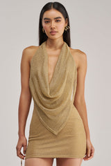 ELECTRIC GLOW WOVEN MINI DRESS