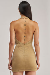 ELECTRIC GLOW WOVEN MINI DRESS