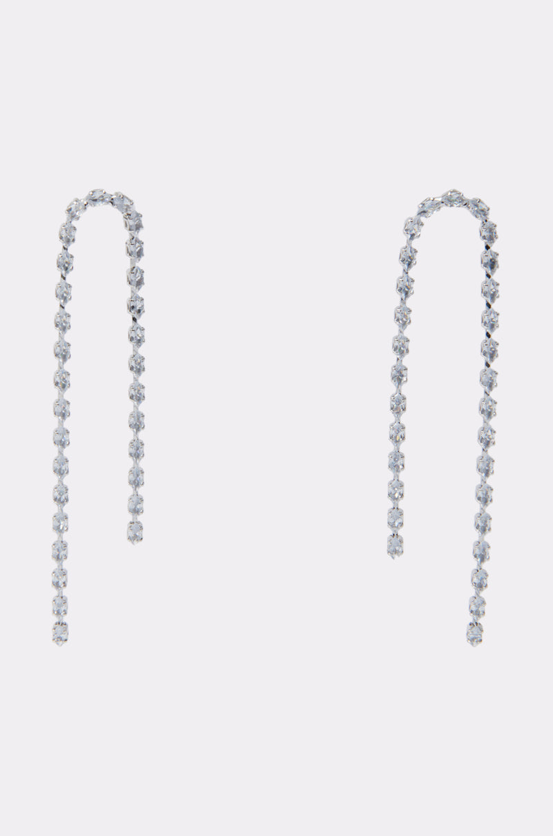 WATERFALL DANGLE EARRING IN SILVER