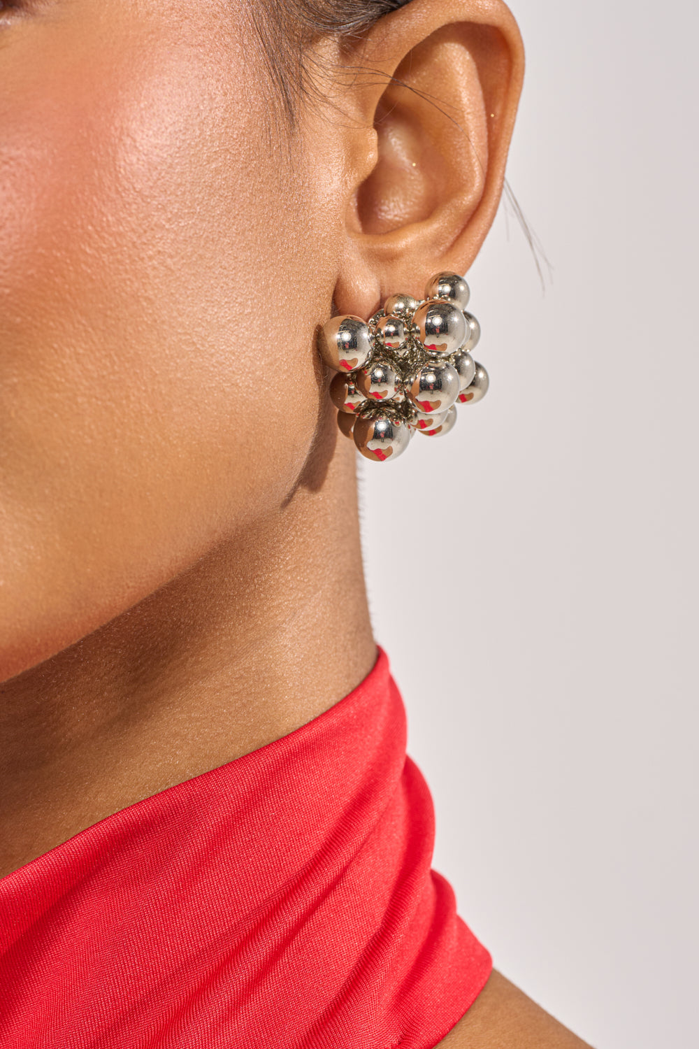 BUBBLES AND BRUNCH SILVER EARRING