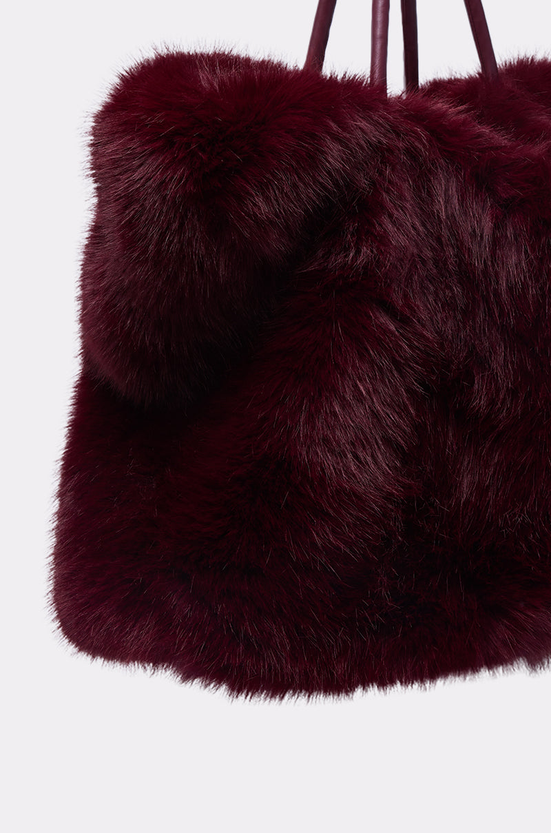 ALAIA FAUX FUR TOTE