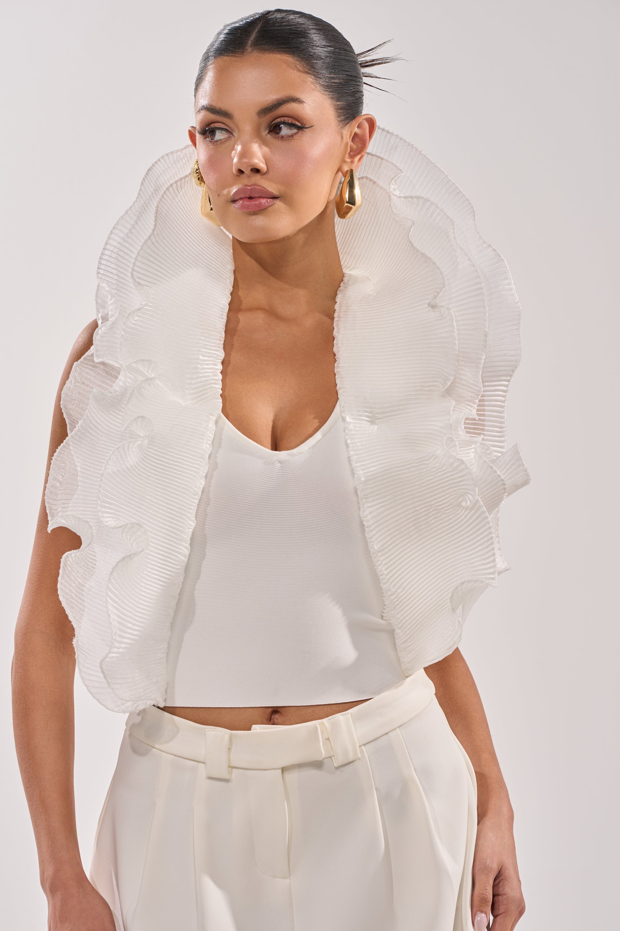 EXTRA BANDAGE RUFFLE BLOUSE