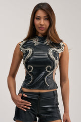 SUPER FIRE EMBELLISHED BLOUSE
