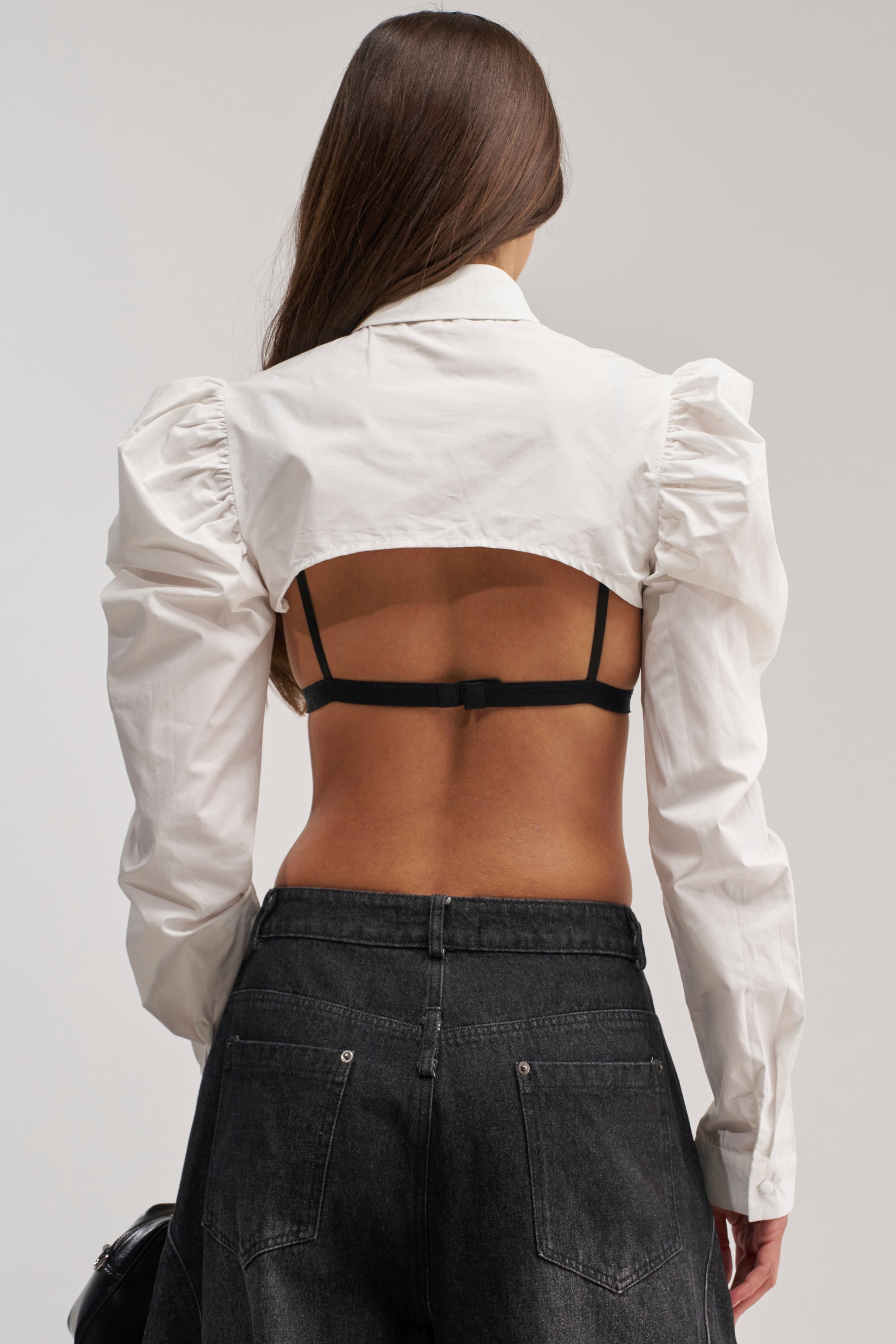BACK TO BIZ POPLIN BOLERO TOP