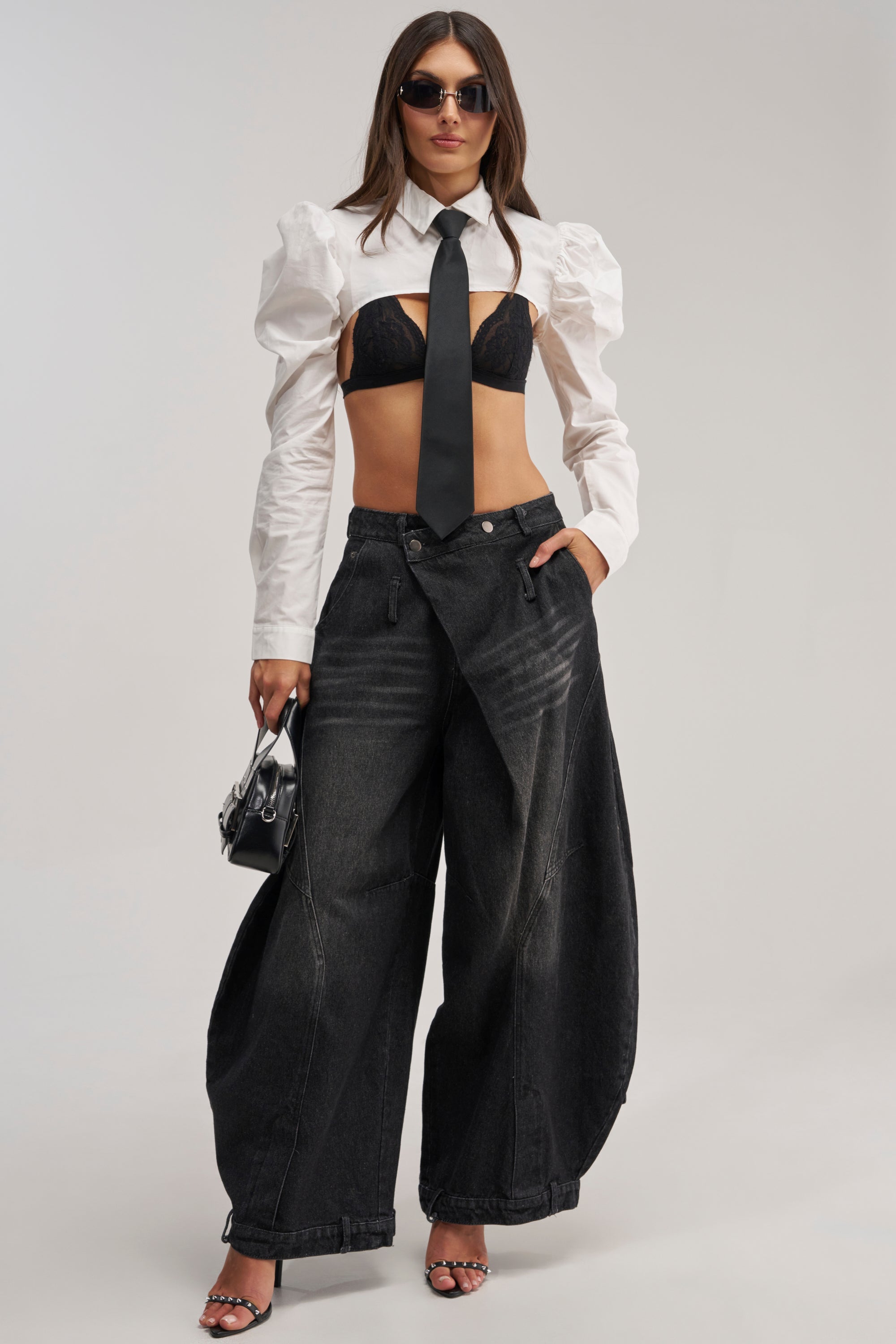 BACK TO BIZ POPLIN BOLERO TOP