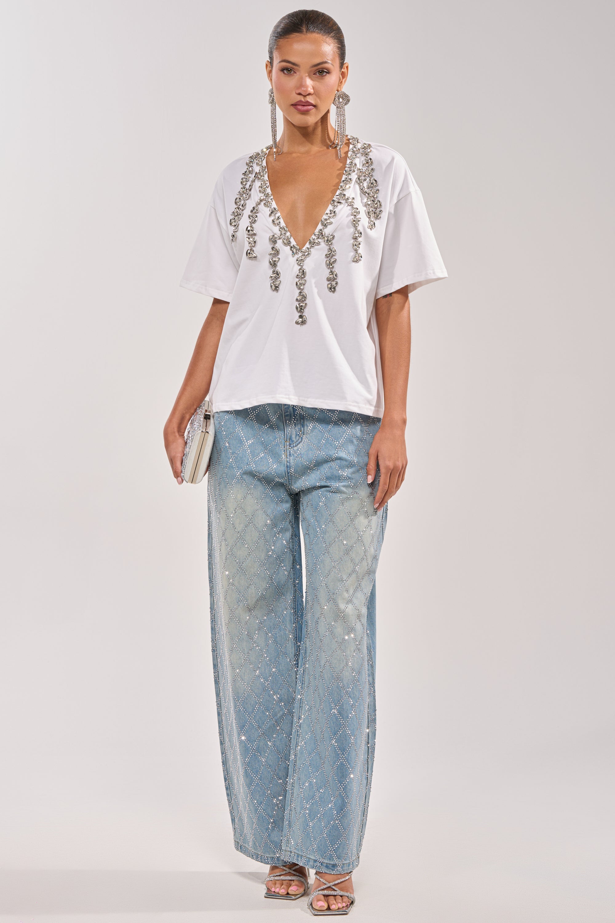 TOO DEEP RHINESTONE TEE