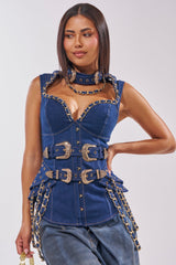 WHAT IN TARNATION DENIM CORSET
