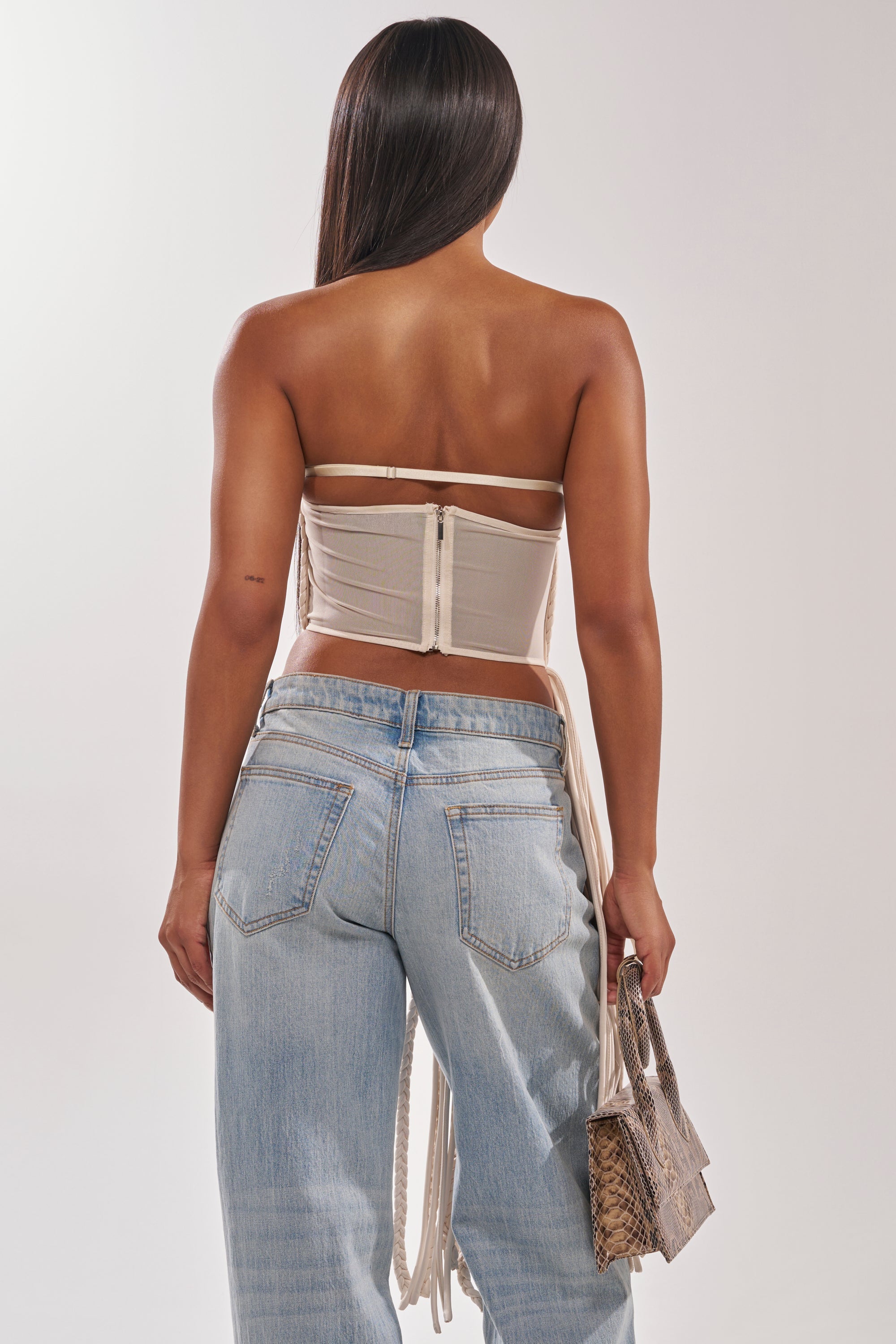 CUTTING YOU OFF MESH ROPE CORSET