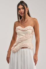 WHITE HOT SATIN CORSET