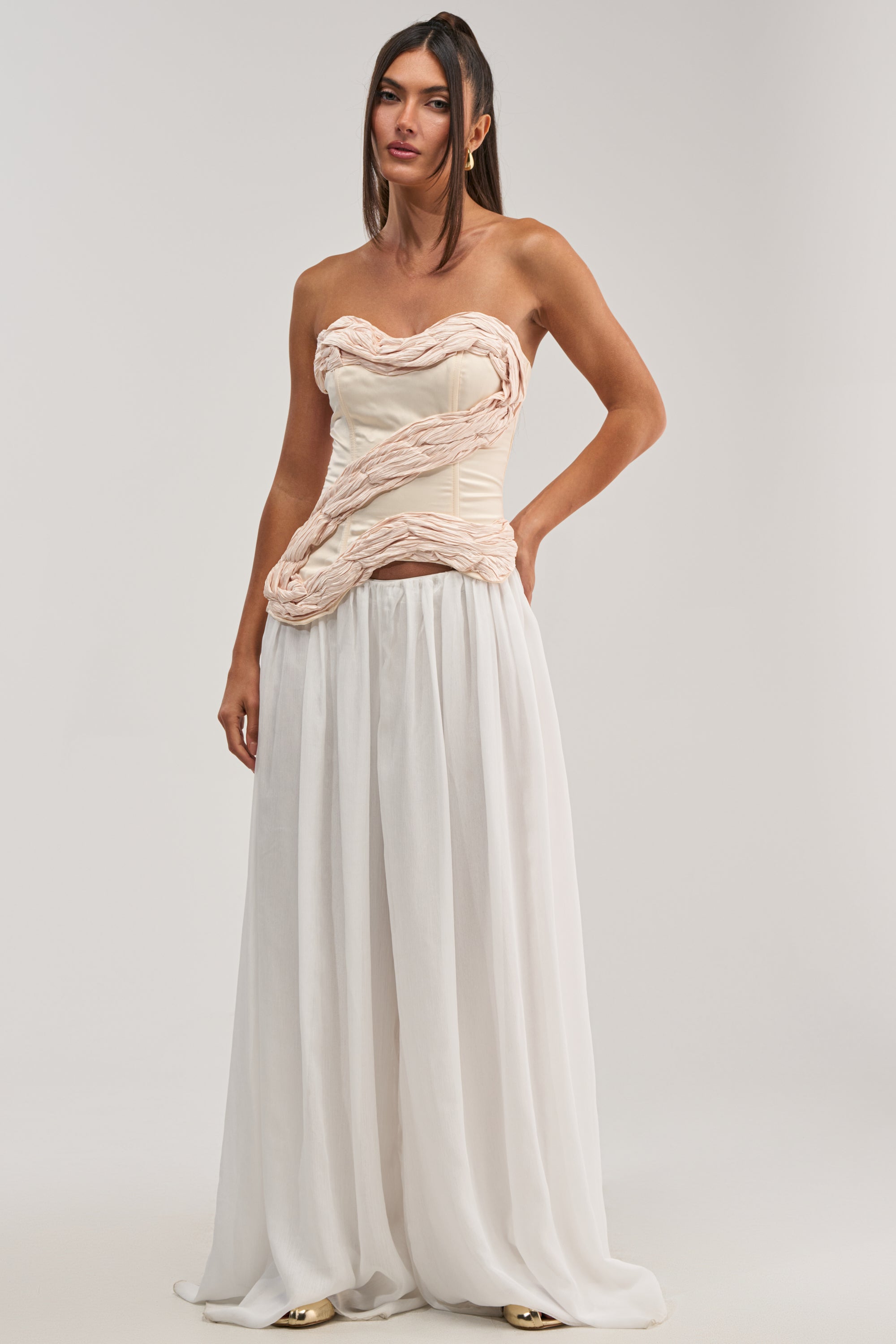 WHITE HOT SATIN CORSET