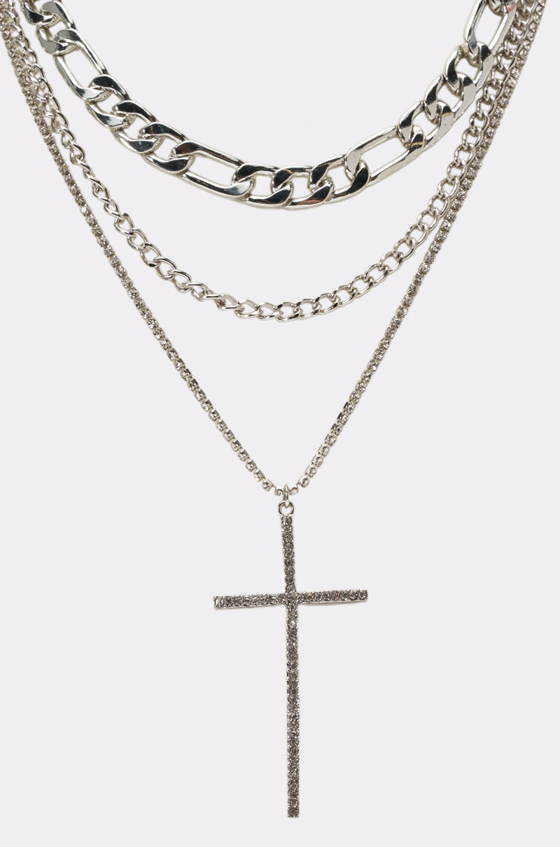 CROSS ME NECKLACE IN SILVER