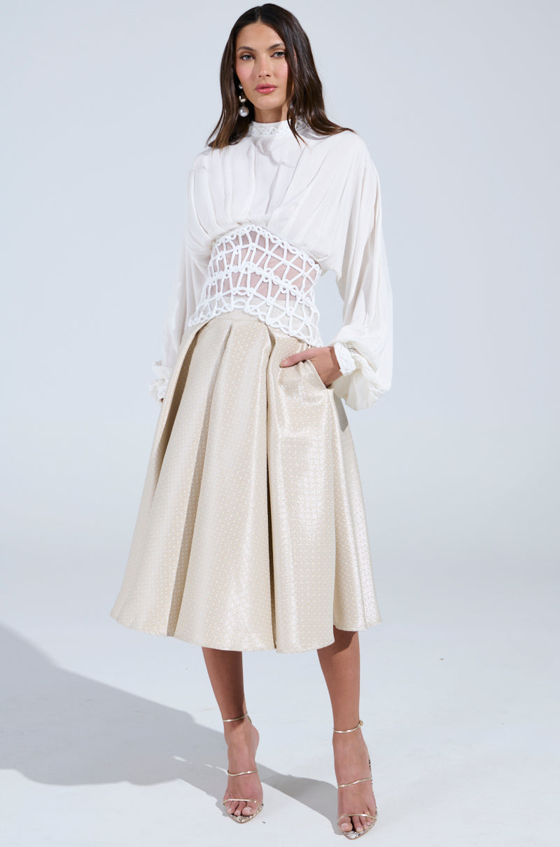 VERA WOVEN TRIM BLOUSE