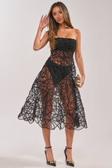 MAYRA ABSTRACT MIDI DRESS