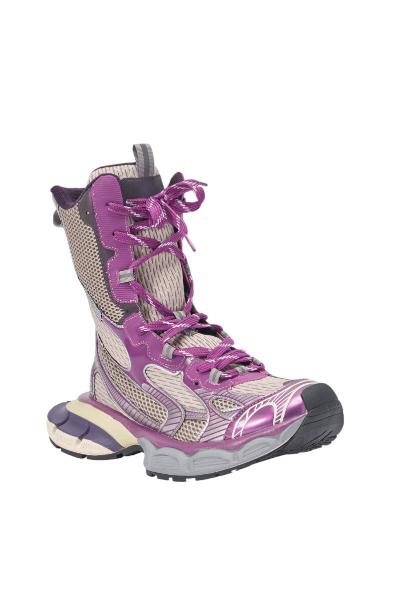 AZALEA WANG YVONNE PURPLE LACE UP SNEAKER