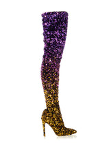 AZALEA WANG ELLIANA MULTI OMBRE SEQUIN BOOT