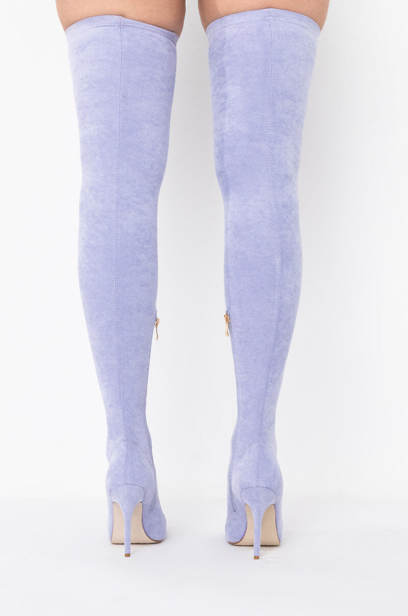 AZALEA WANG FRIDAY NIGHT STILETTO BOOT IN PERIWINKLE