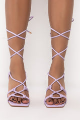 AZALEA WANG HEARTS RACING CHUNKY SANDAL IN PURPLE