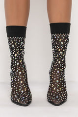 AZALEA WANG JUST A LITTLE SPOILED STILETTO BOOTIE IN BLACK