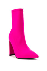 AZALEA WANG MOSCATO MESH CHUNKY BOOTIE IN PINK