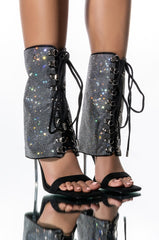 AZALEA WANG OUT ALL NIGHT STILETTO SANDAL IN BLACK