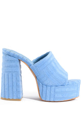 AZALEA WANG MARITZA BLUE TERRY MULE