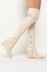 AZALEA WANG UP ALL NIGHT WEDGE BOOT IN BONE
