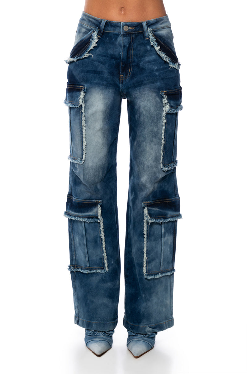 BABY GIRL CARGO JEANS