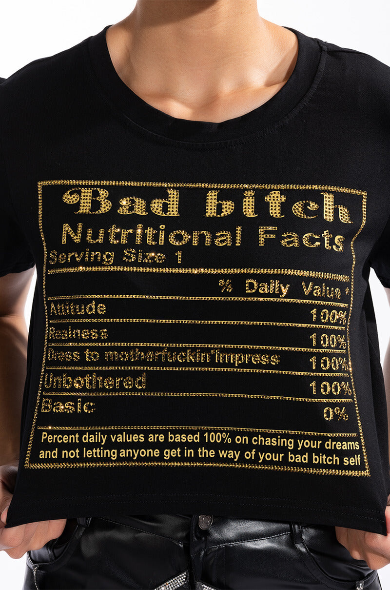BAD BISH EMBELLISHED SHORT SLEEVE TSHIRT