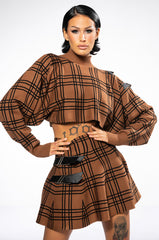 BLAIR BUCKLE FLARE SKIRT