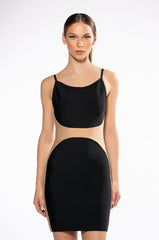 BODIED COLORBLOCK BANDAGE MINI DRESS