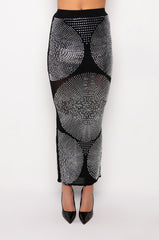 BODIED RHINESTONE MAXI SKIRT
