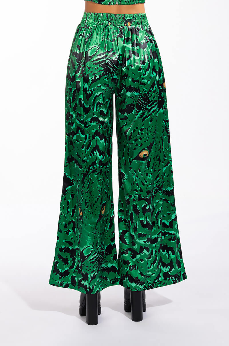 BORN TO BE WILD SATIN PALAZZO PANT