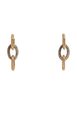 BREAKING FREE RHINESTONE CHAIN EARRINGS IN GOLD