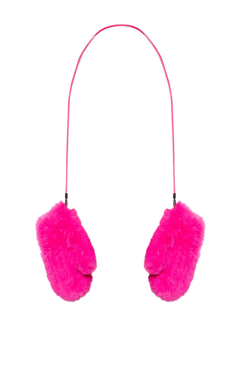 BURRR CORDED FUR GLOVES