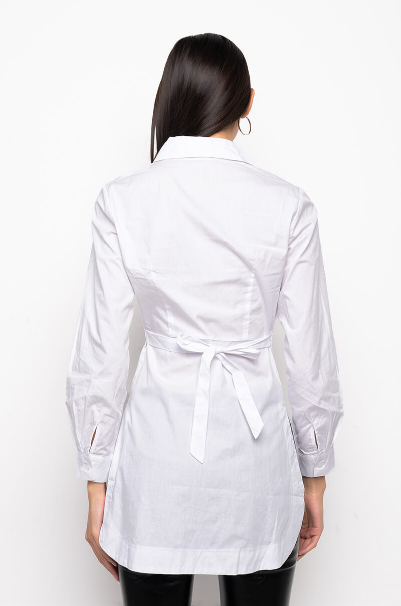 BUSINESS AS USUAL LONG SLEEVE BUTTON DOWN BLOUSE