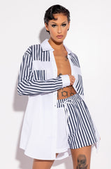 CALL BACK LATER COLORBLOCK POPLIN SHORT
