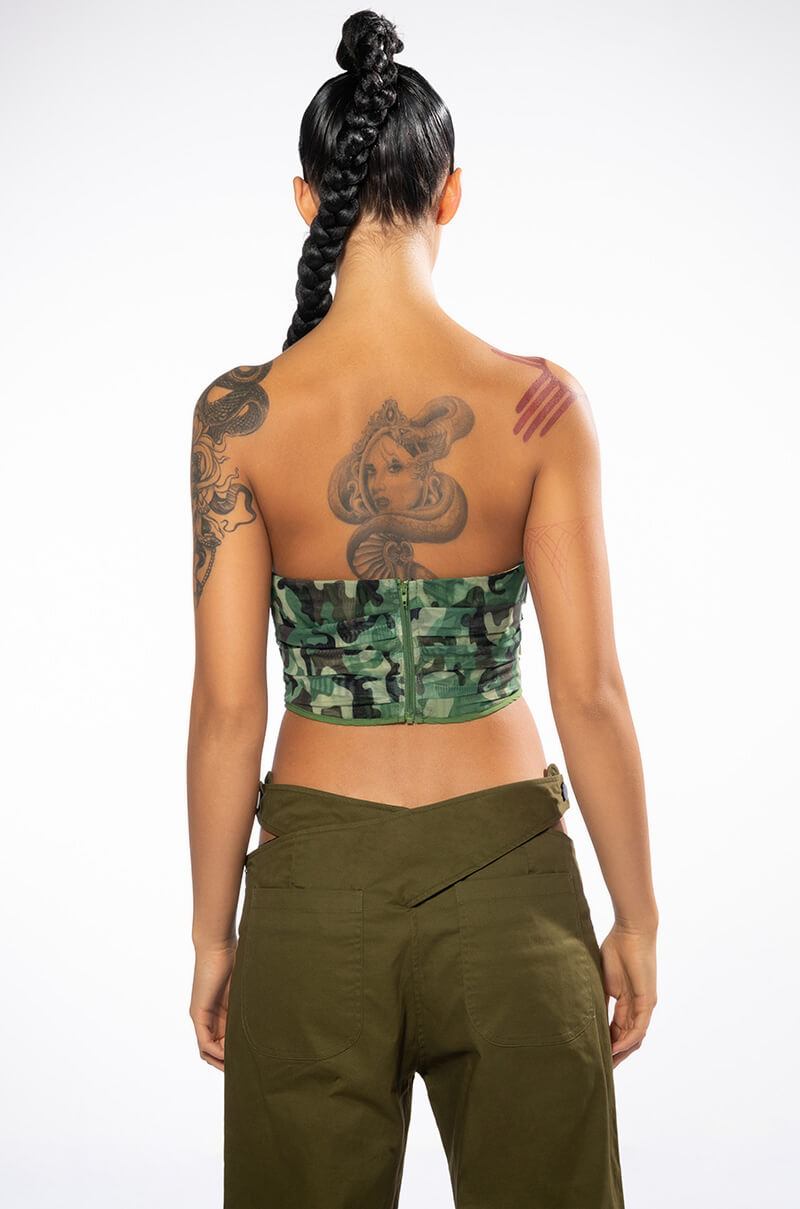 CAMO MESH CORSET