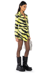 CAN'T BE TAMED FAUX LEATHER BLAZER